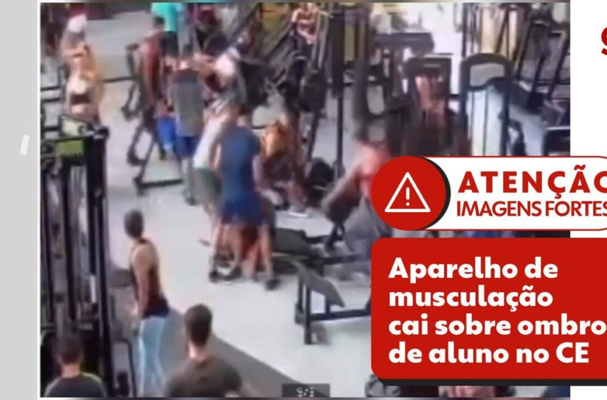  Aparelho de musculação cai sobre aluno em academia no interior do Ceará; vídeo – G1